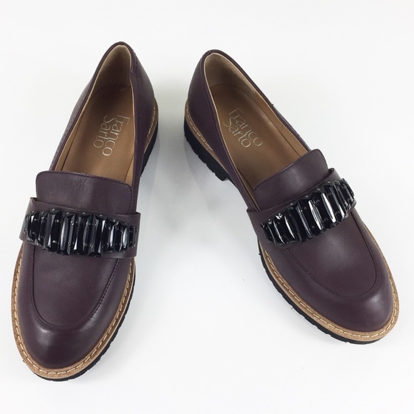 franco sarto burgundy loafers